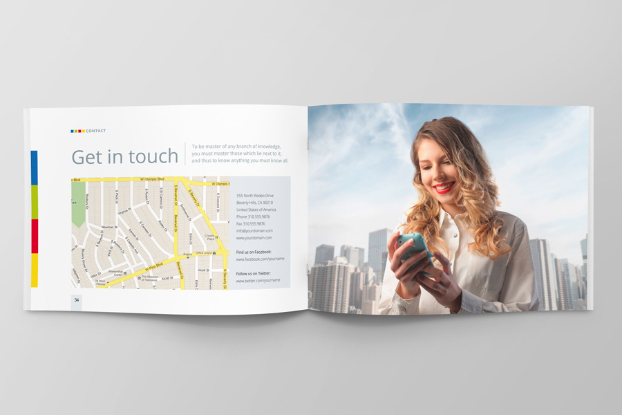 agency brochure business clean CI InDesign company profile template presentation Corporate Design mikinger brand product brochure print Brochure Template