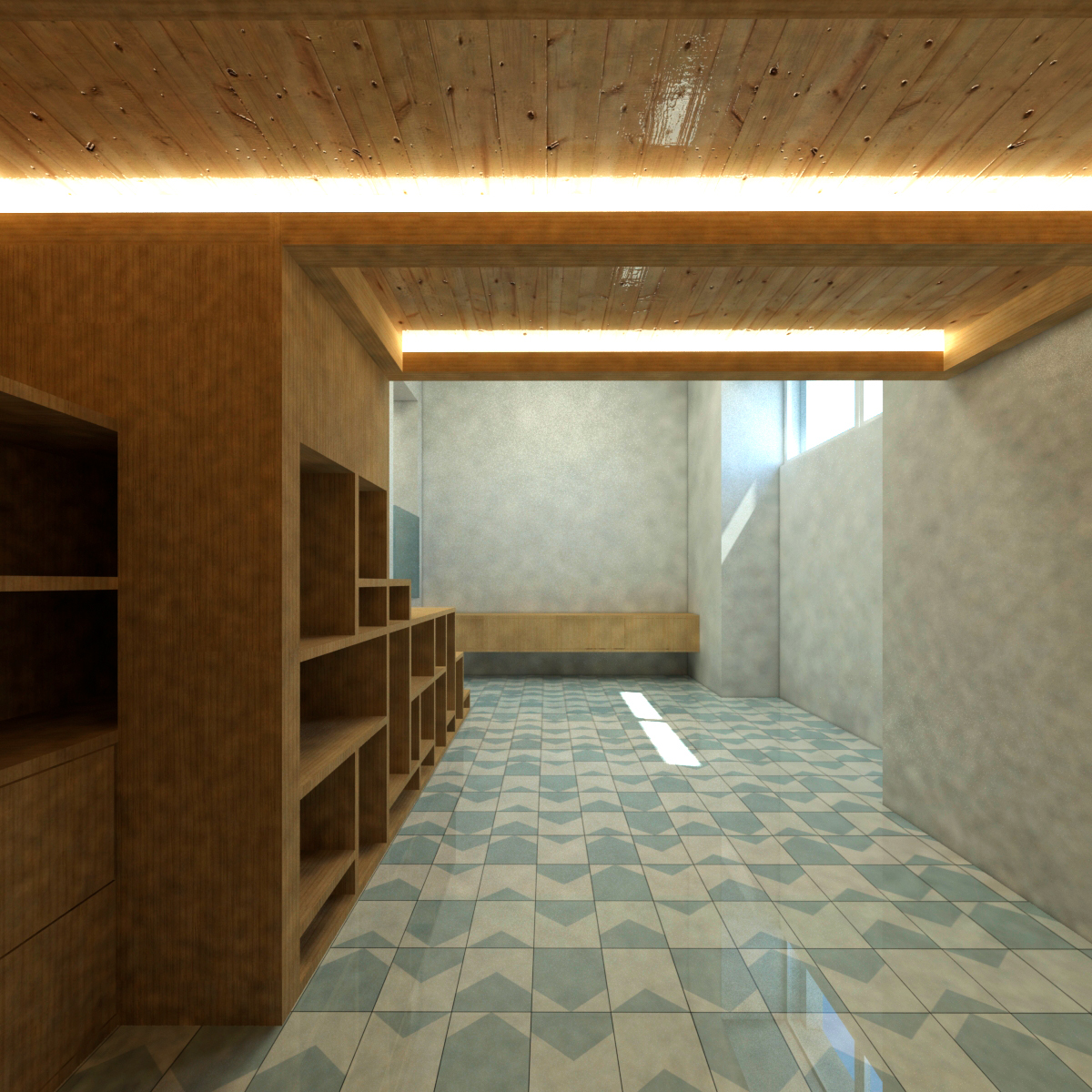 refurbishment cement tiles taylor made wood Lisbon minimal interior design  mezzanine home office overdesign