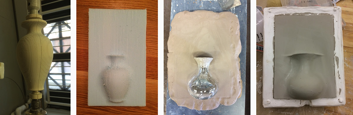 slip-casting ceramics  wall decor Vase Pottery flower pot bowl risd Grad Show 2015 vessel wall art