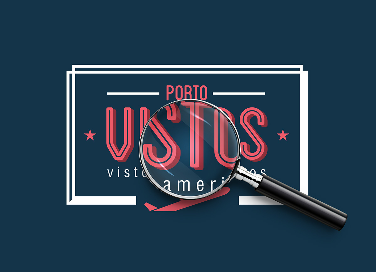 brand logo vistos porto porto vistos visto americano template stationary business card Visa