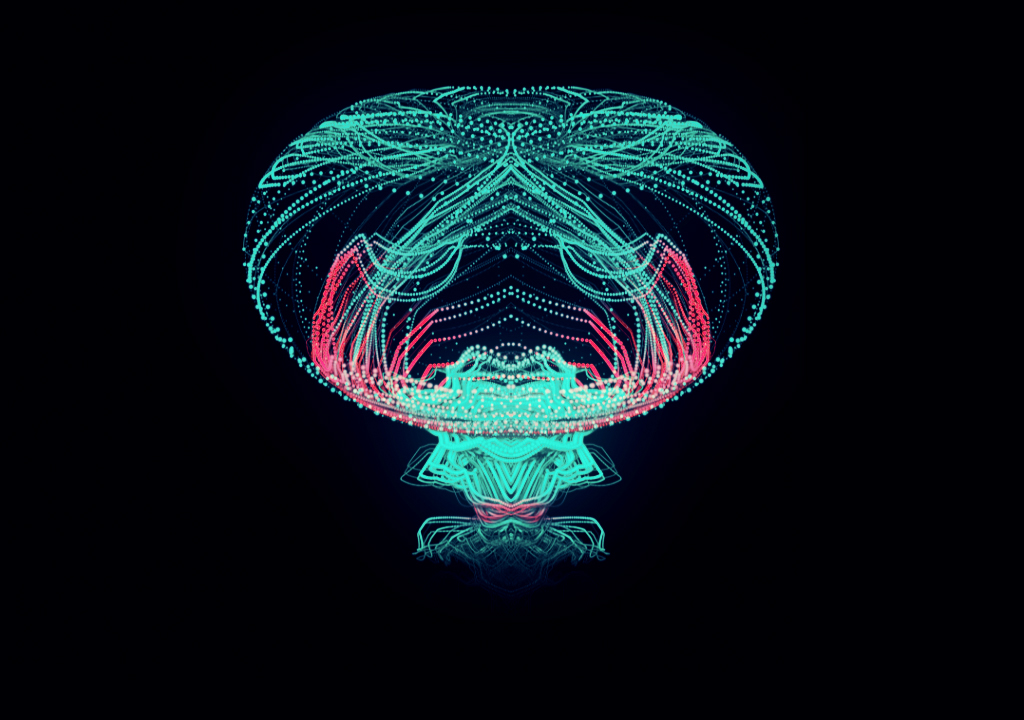 lilian liliangorini   gorini   trapcode form animation  Computer Art motion designer jelly fish  creature Pixel Park superuber digital creature 