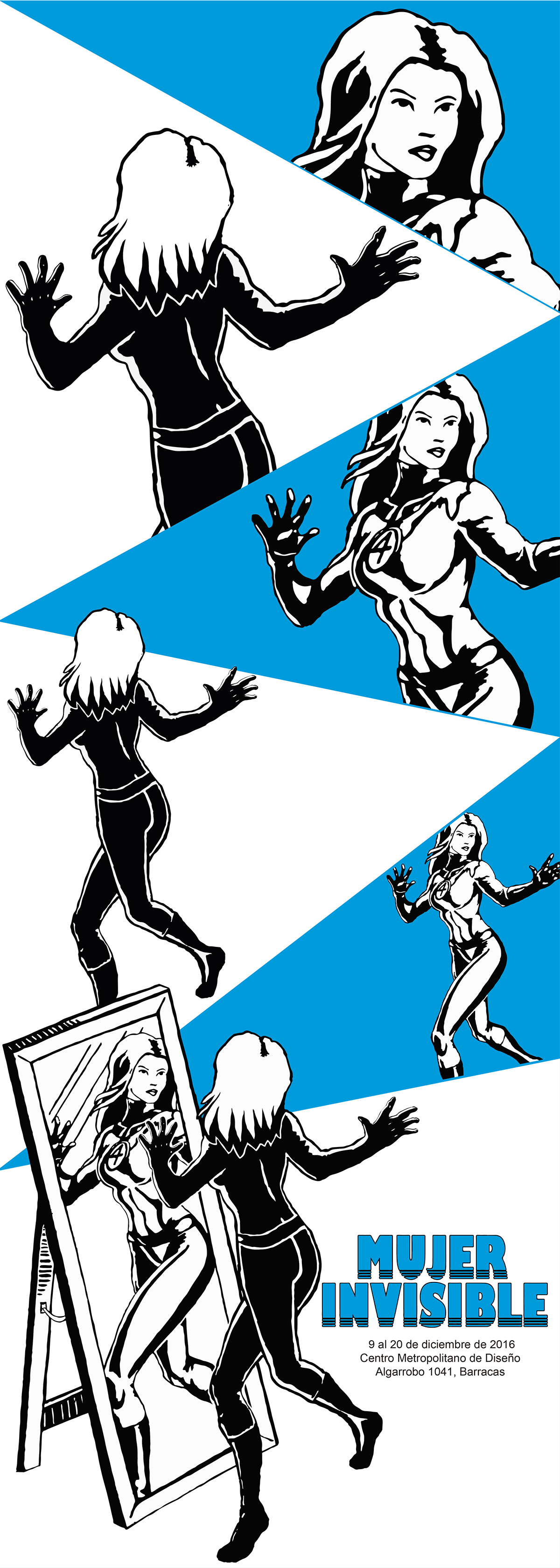 Introducción al diseño uade aficheta Mujer invisible los cuatro fantasticos comics diseño gráfico Fantastic Four Invisible Woman