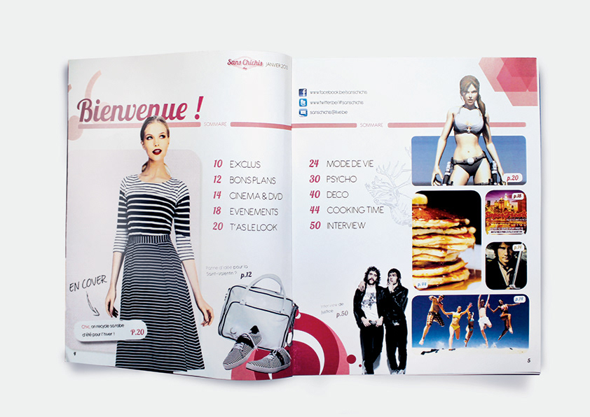 Sans Chichis tv show magazine Mode print Layout