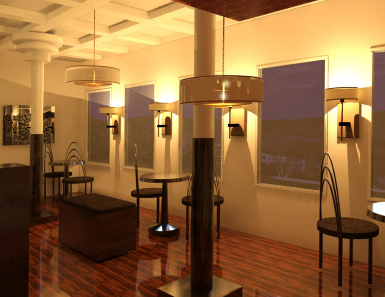 coffee shop 3ds max