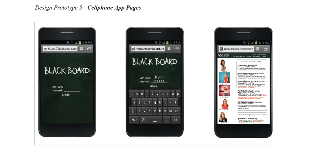 blackboard Education  web  prototypes