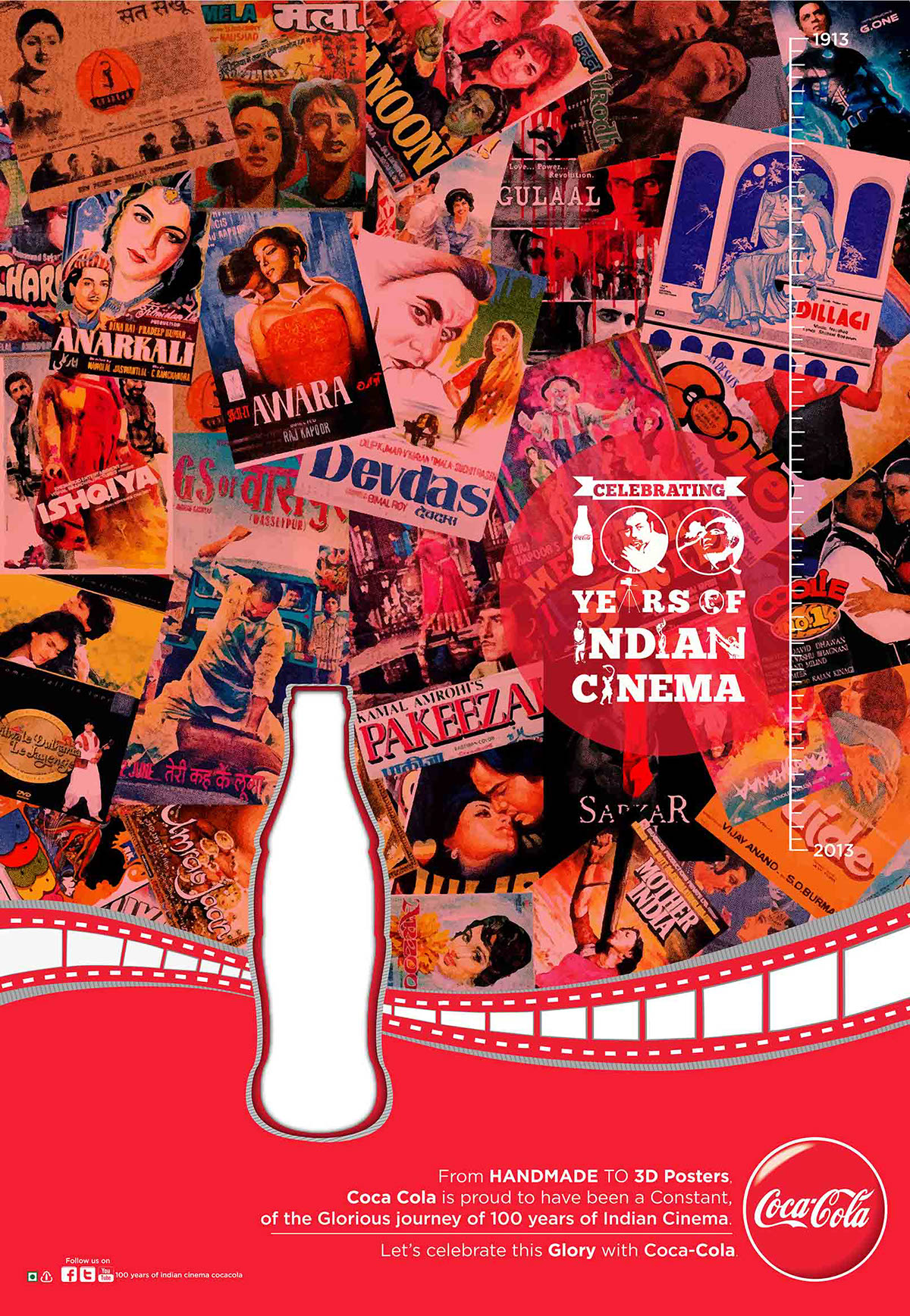 Coca Cola coke 100 years indian cinema actors actress postres Press ads Playing Cards Coasters tshirt Hording accessories 100 years of Cinema