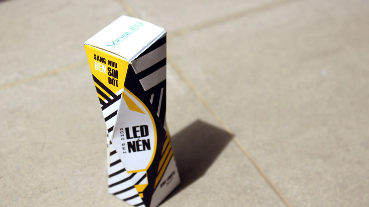 light bulb package stripe
