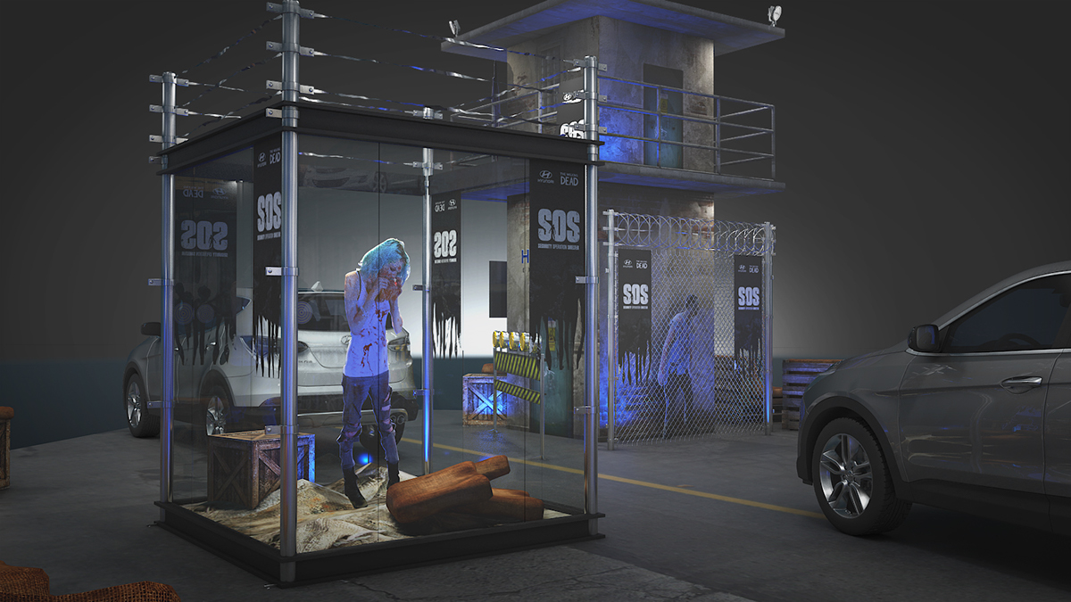 Stand concept design zombie Exhibition  Experience