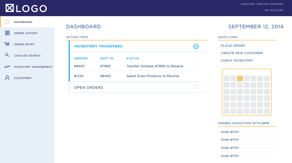 Web tablet JD Edwards magento inventory dashboard Data warehouse