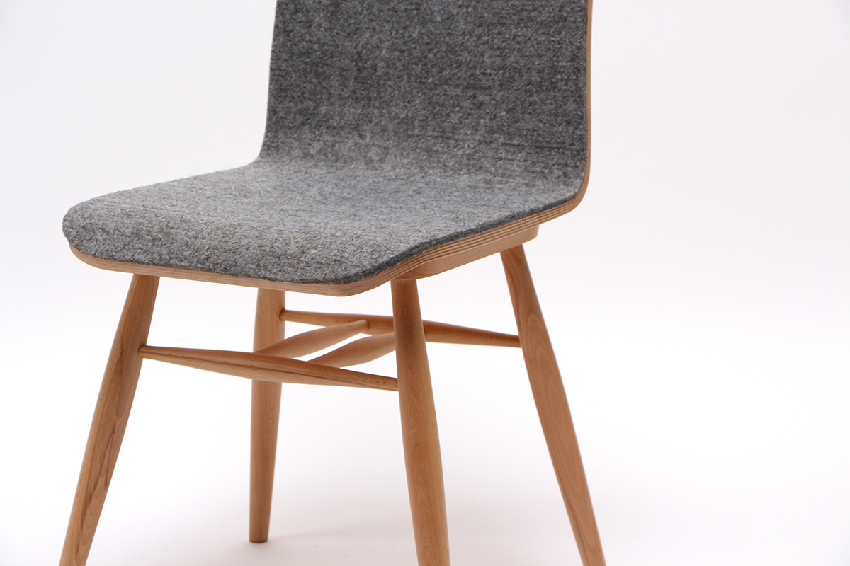 chair chilean design felt natural wood