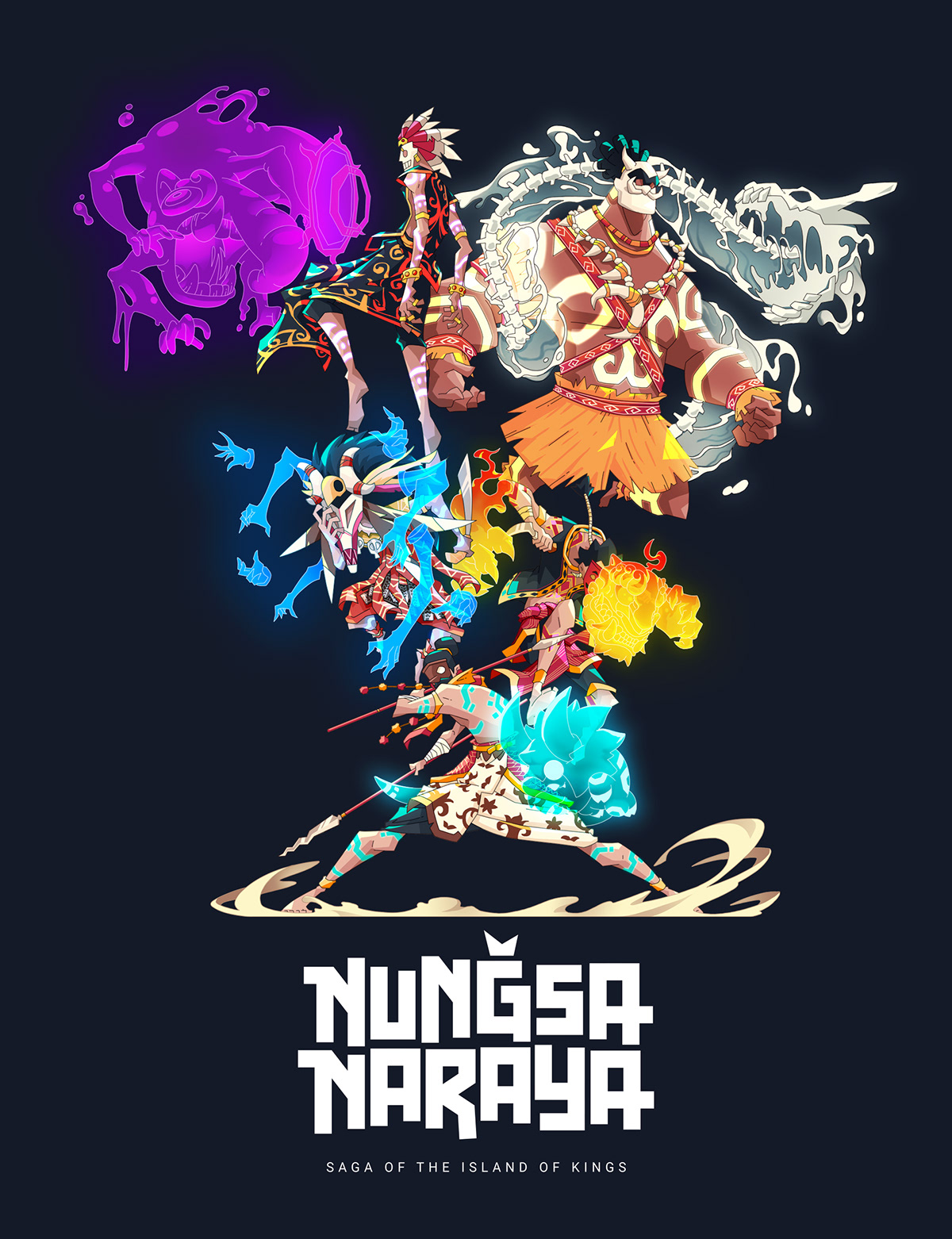culture Hero indonesia Island kings monster nusantara poster