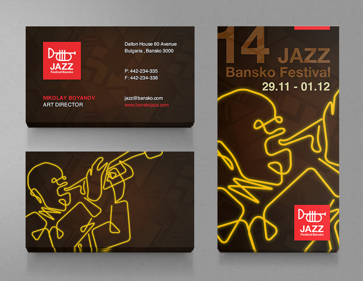 jazz festival posters Business Cards flyer pins