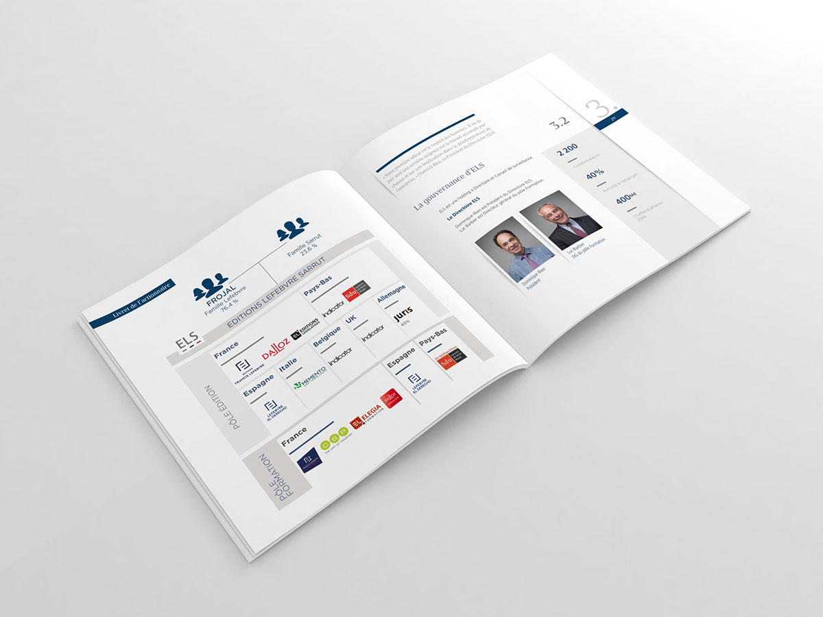 brochure livret edition annual report Company Brochure corporate guidelines clean actionnaire