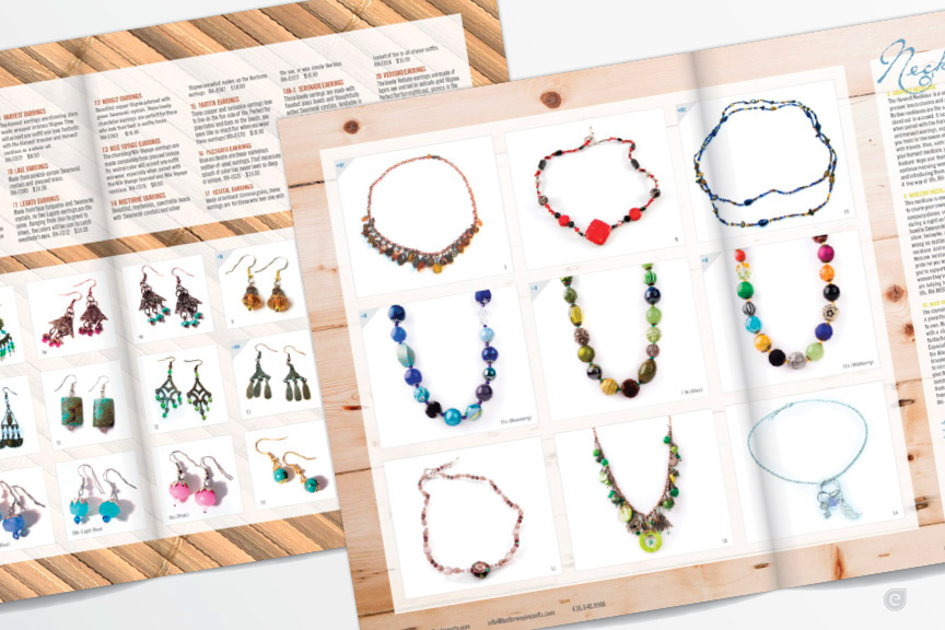 Layout non-profit jewelry catalog