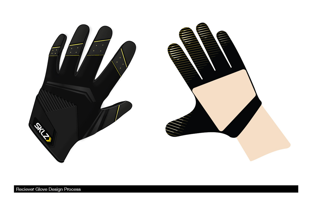 Open Palm Football Gloves Size XL SKLZ Receiver Training Gloves 