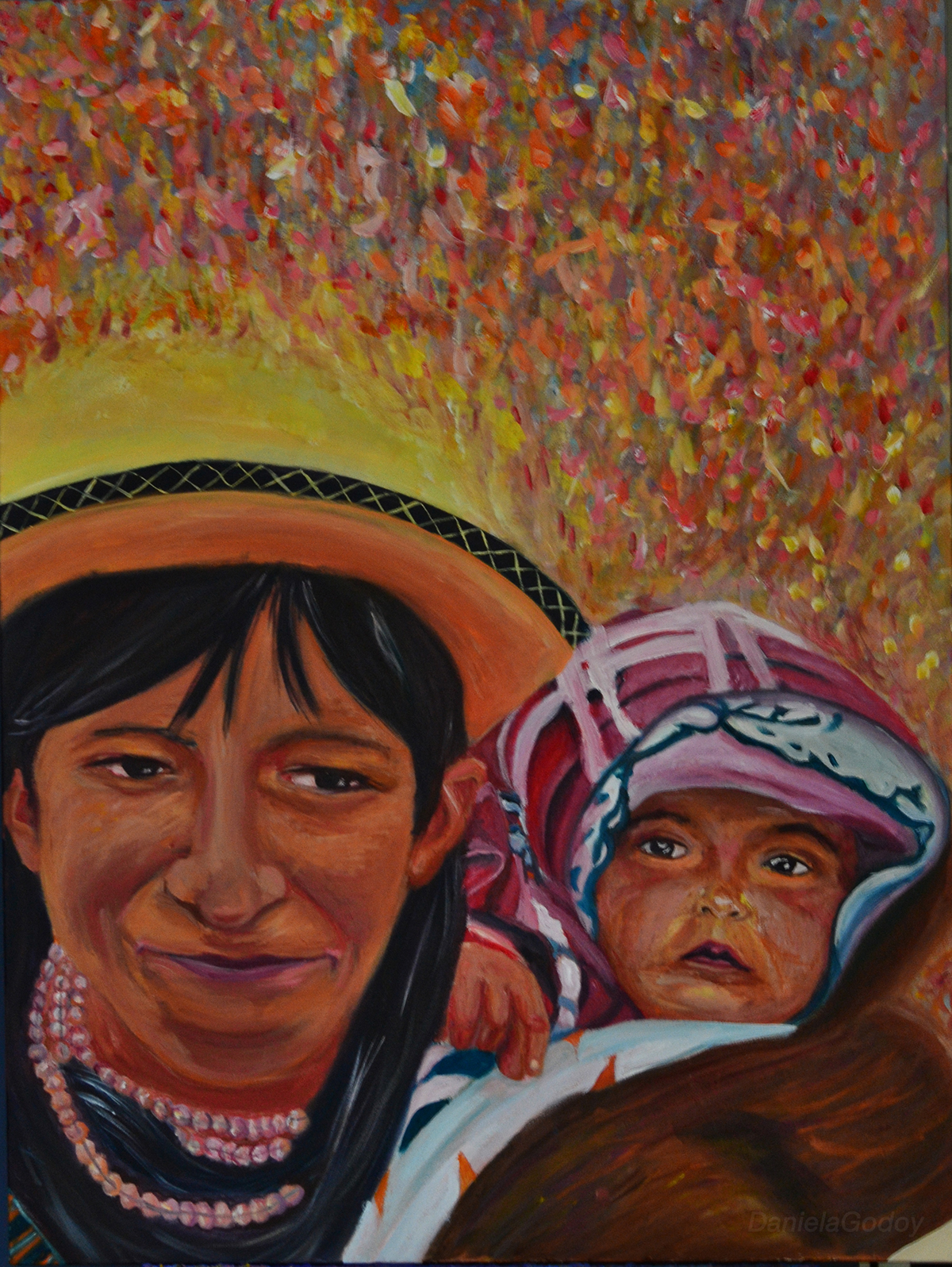  portrait painting   illustrations colorful women Ecuador