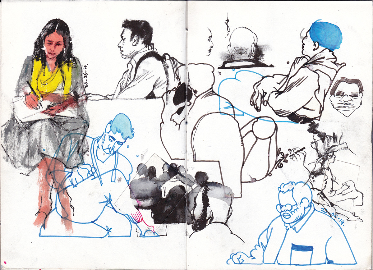 artwork black and white Drawing  figuredrawing ink lifedrawing observational pencil sketch sketchbook