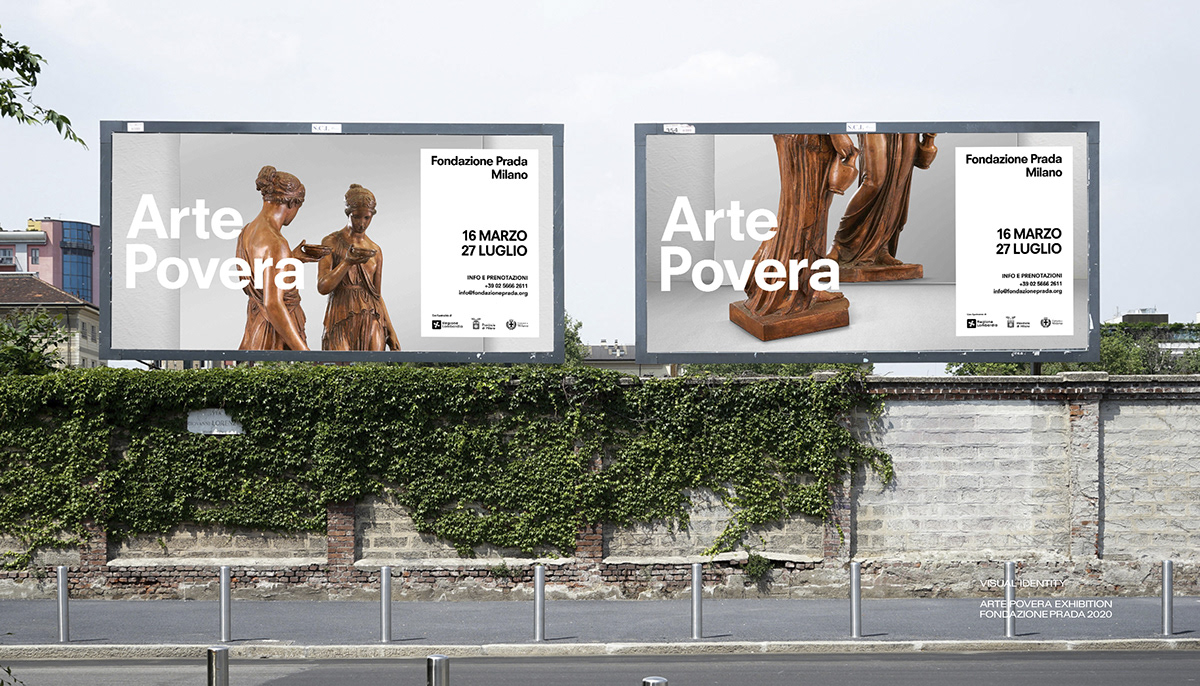 arte povera billboard fondazione prada poster visual design visual identity