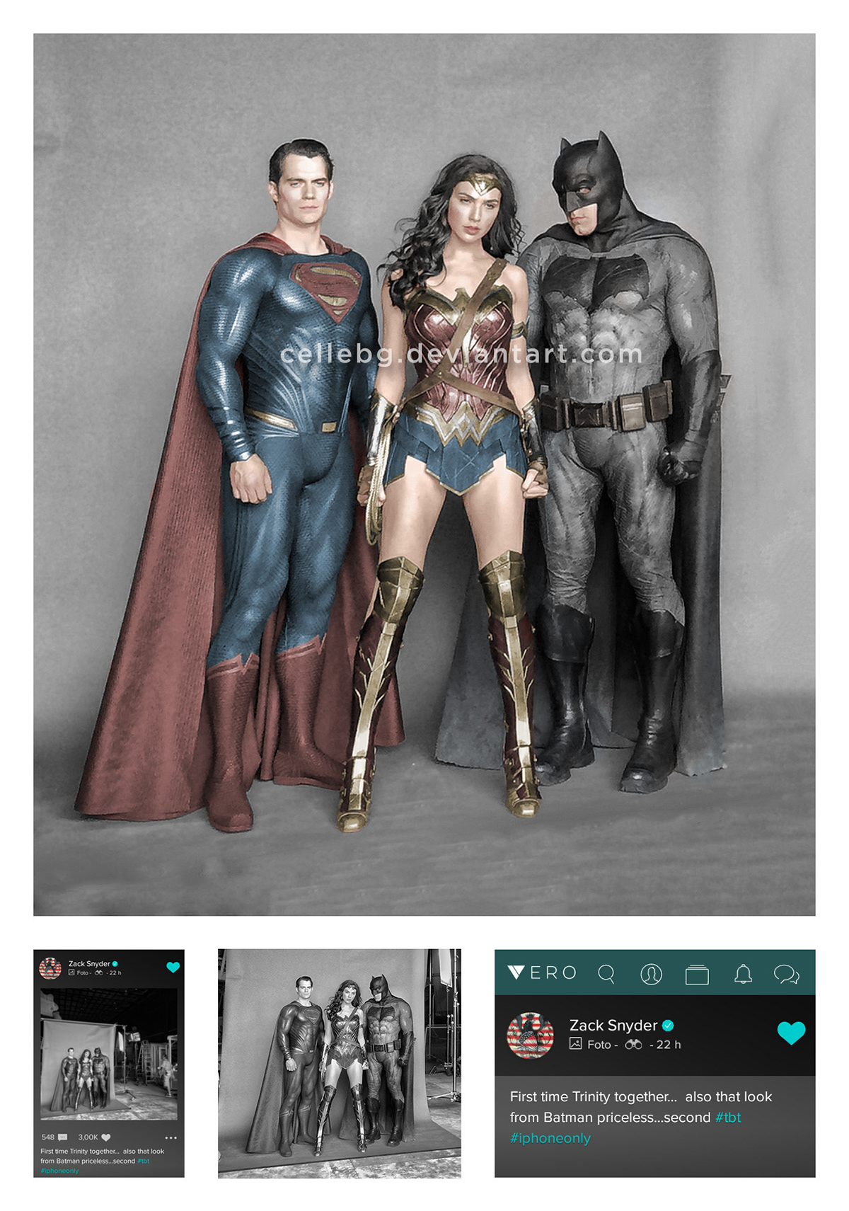 zack snyder batman superman wonder woman gal gadot henry cavill Ben Affleck Dc Comics justice league