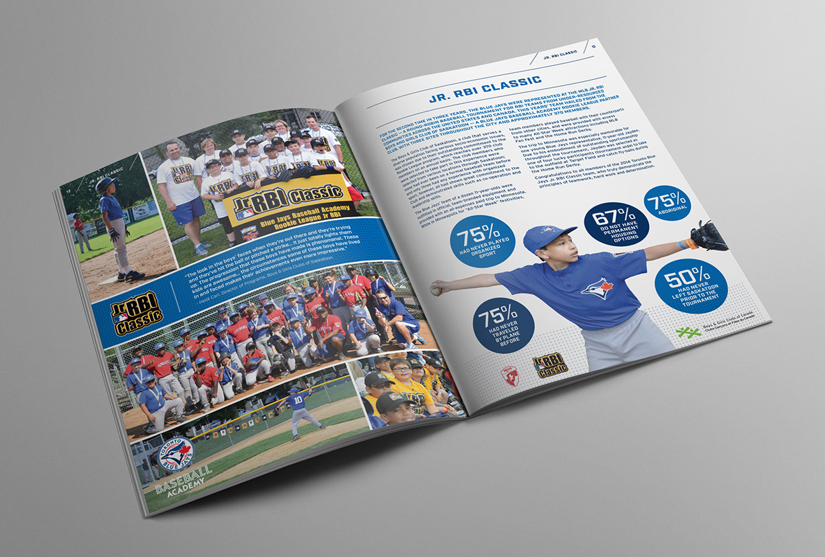toronto blue jays Blue Jays Toronto baseball sports community report report annual report blue foundation non-profit charity infographic stats kids