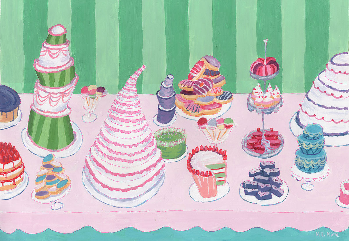 dessert cake cake pops doughnut pastries stripes