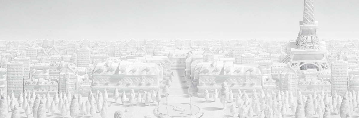paper tissue Paris Emotional scale print ad White sculpture size