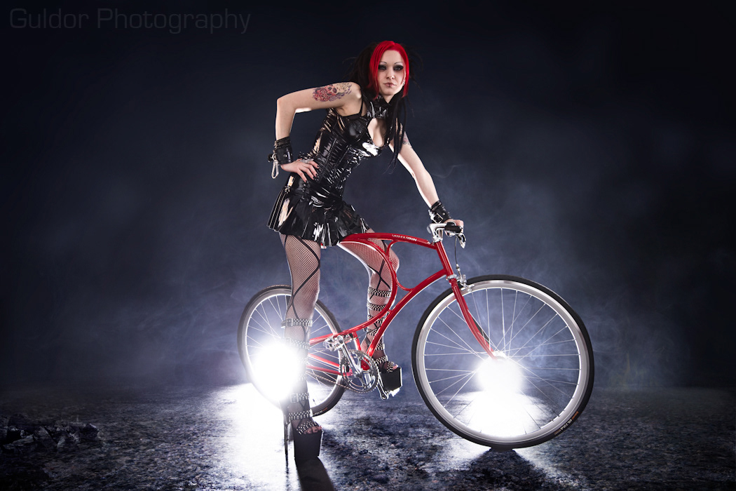 VanHulsteijn Bicycles  product  Photography model and product Promotional  webshop photography Latex and Bicycle  studio