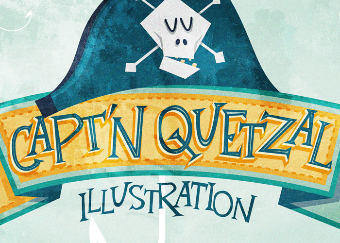 logo lettering capt'n quetzal handmade