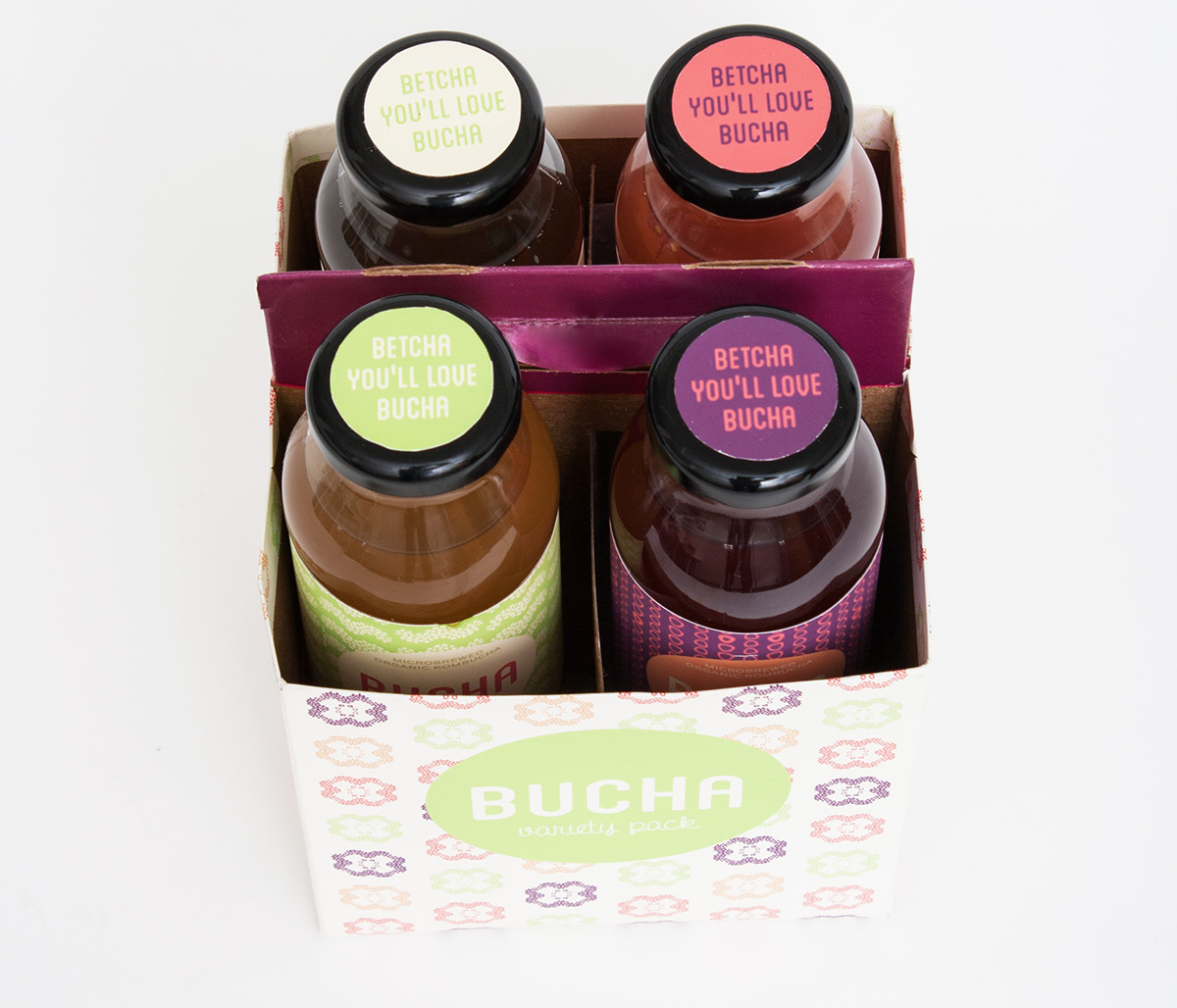 kombucha  bucha  Packaging bottles  pattern  healthy  fun organic  vegan