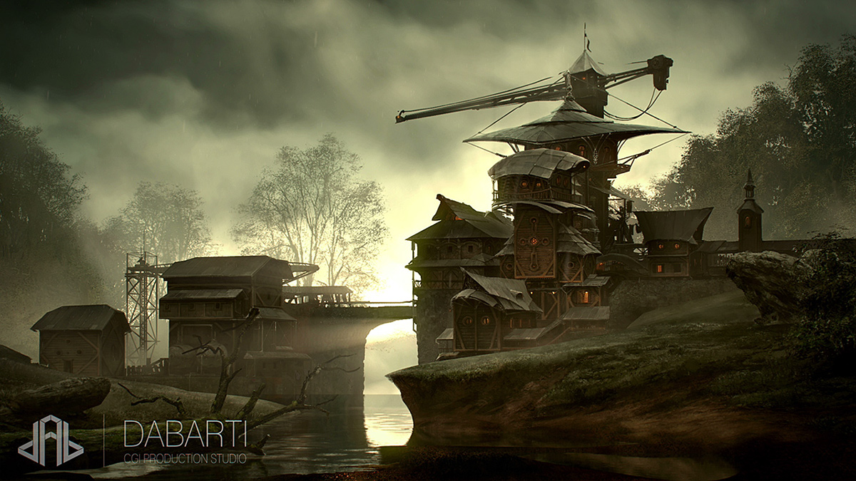 nuke  digital painting  matte painting  dabarti camera projection