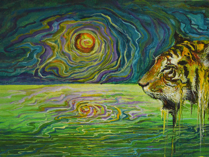 acrylic painting on canvas width 40 cm x height 73 cm
