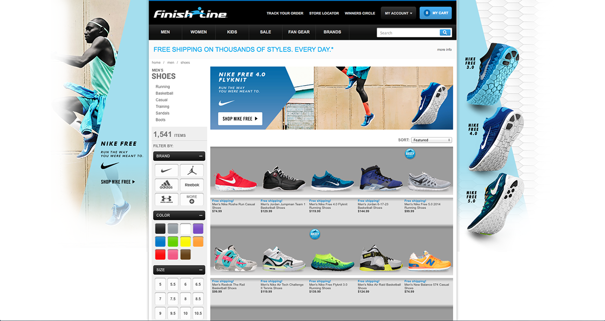 Nike finish line rmu gif rich media interactive digital free running