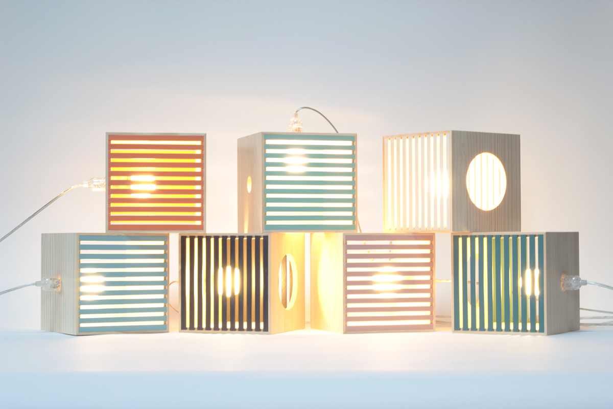 BEC light wood design upcycling Lamp colors bois recycle écologique lumière hurlu hurludesign Bordeaux