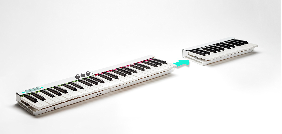 Piano Modular Keyboard Travel Innovative futuristic music on-the-go portable convenient cool