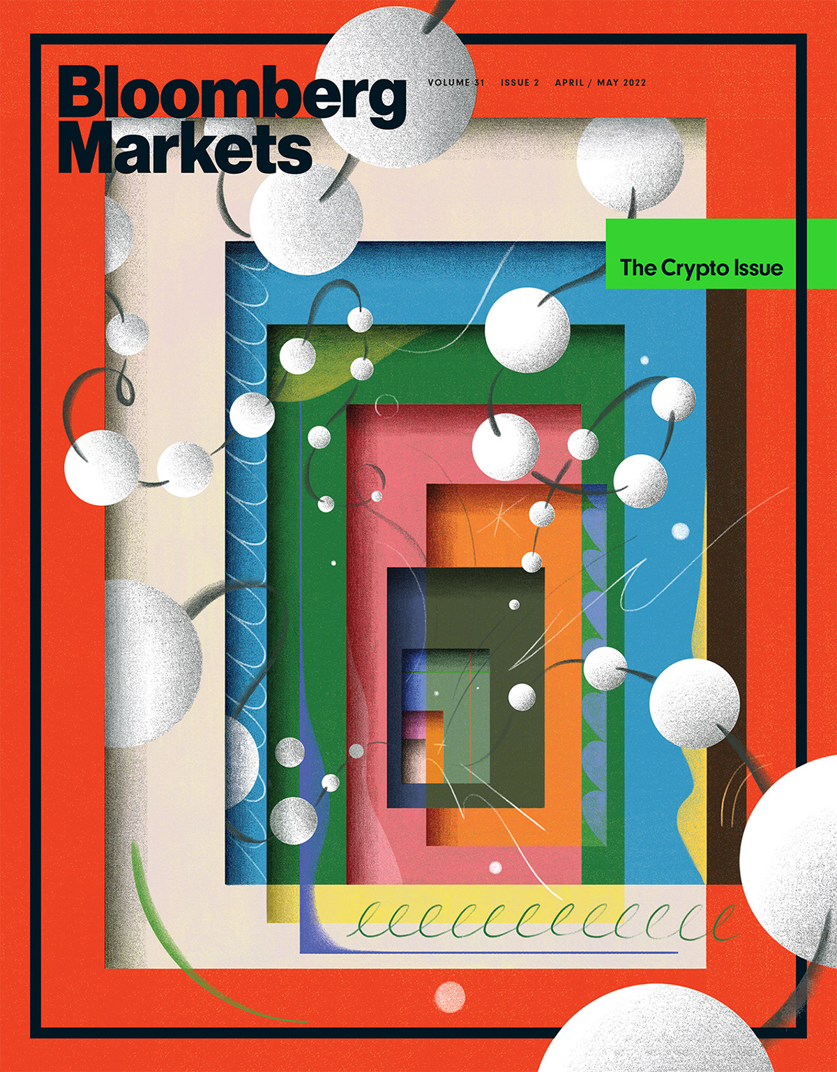 bloomberg crypto design editorial Editorial Illustration gizem vural ILLUSTRATION  Magazine Cover markets nft