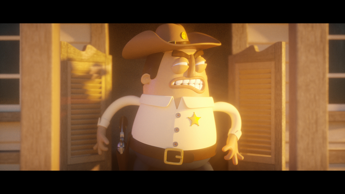 Node Fest gunslingers western wild west spaghetti western animation  cartoon Character octane cinema 4d