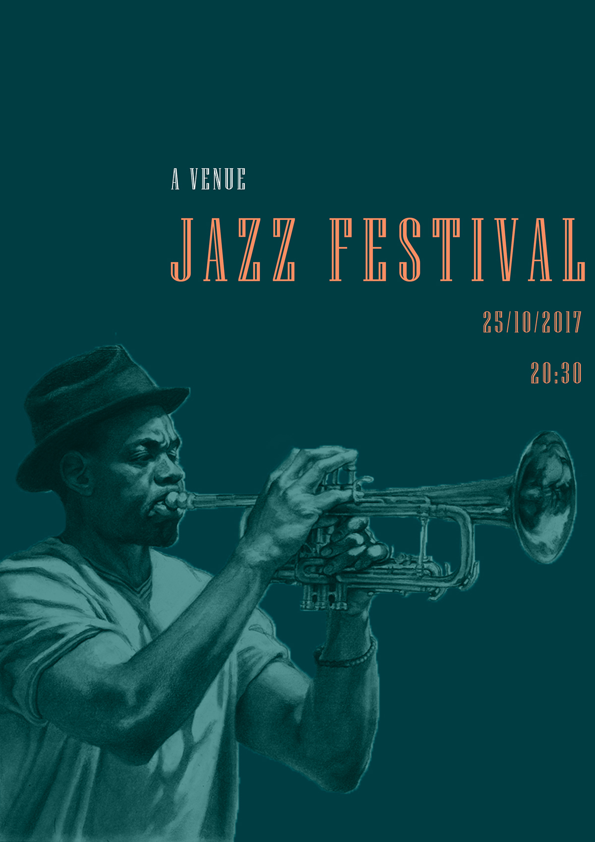 music jazz poster festival typography  