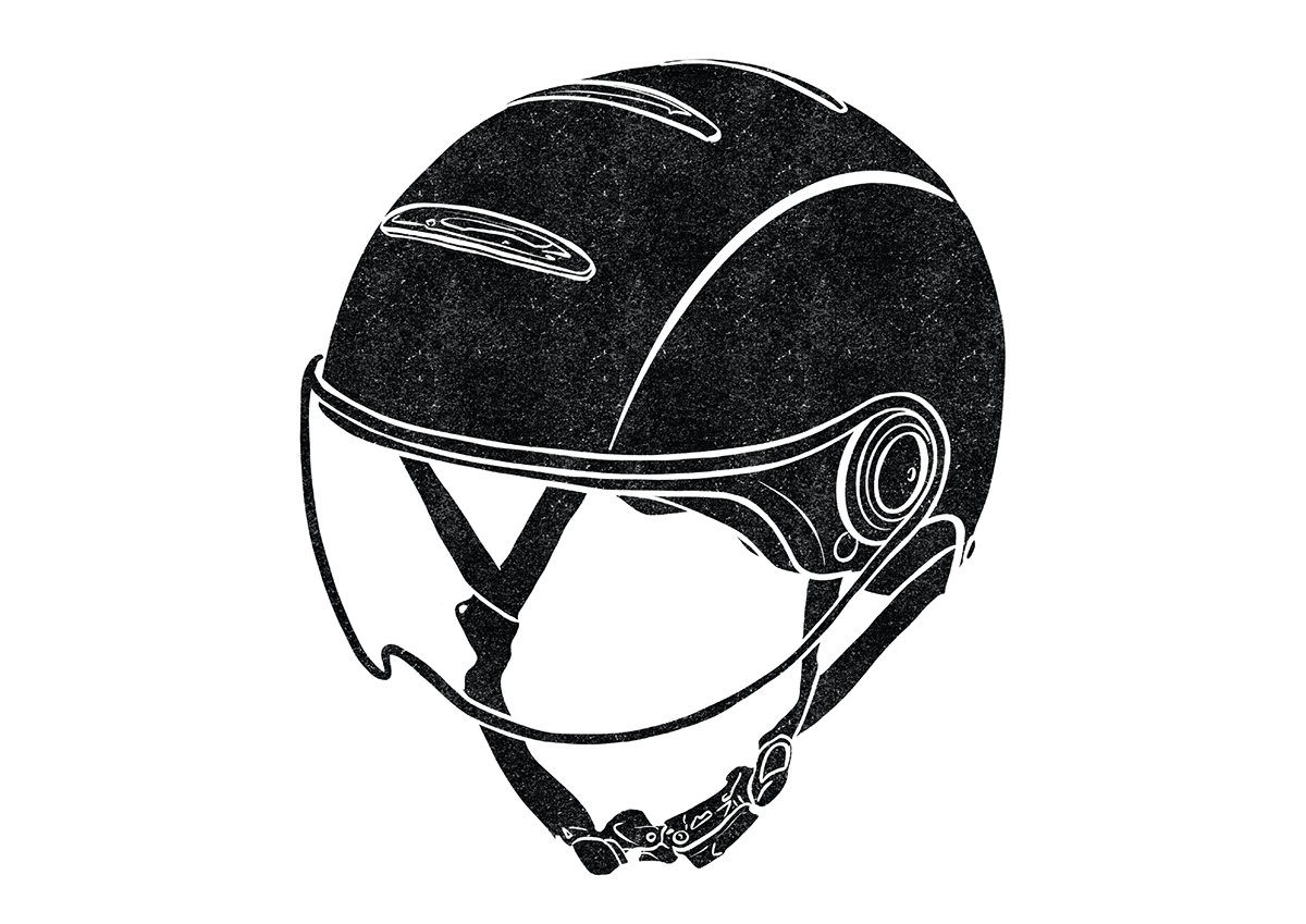 communication Helmet ILLUSTRATION  marque motorcycle produit réseaux sociaux vintage
