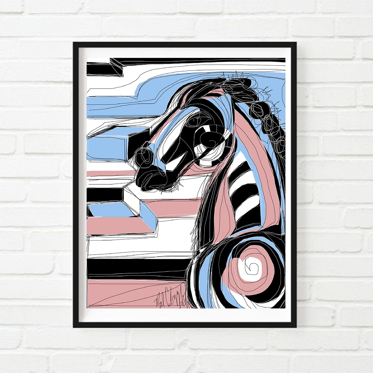 Limited Edition Print graphic horse energy giclee
