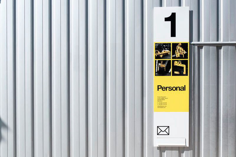 yellow  lift Logotype barcelona weighing stationary helvetica swiss layout minimal graphic design  print Catalogue brand Corporate Identity editorial