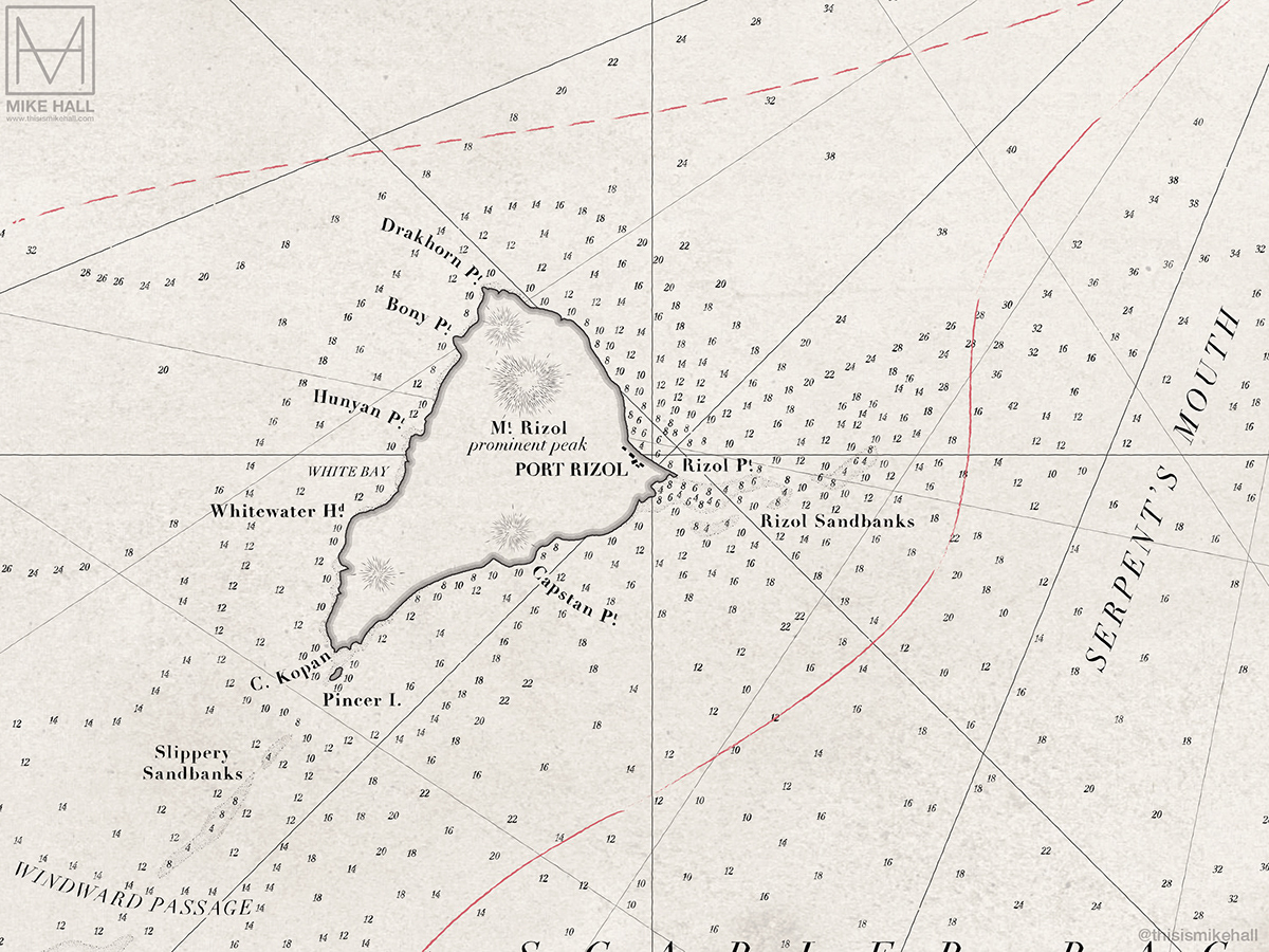 cartography chart Island love death and robots love death robots map nautical Netflix