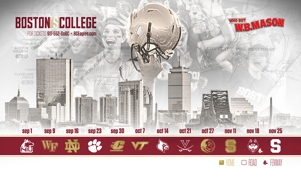 digital design print design  football Boston College social media poster twitter