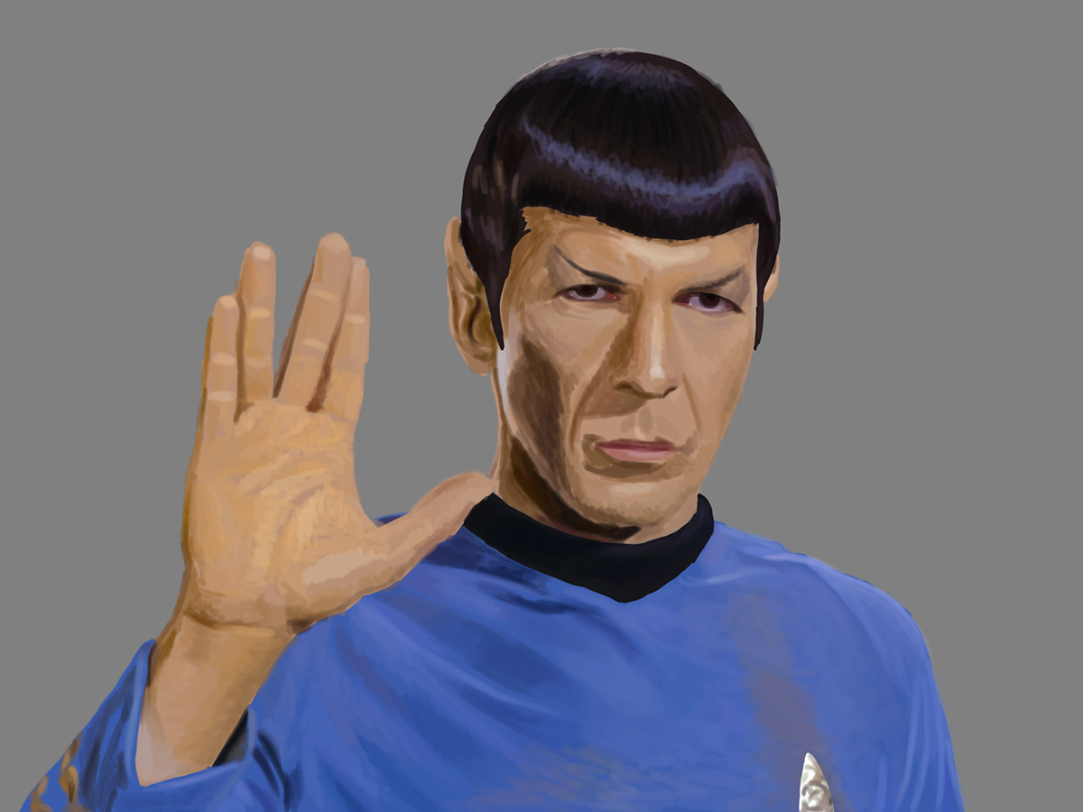 pintura digital photoshop Star Trek spock desenho brush
