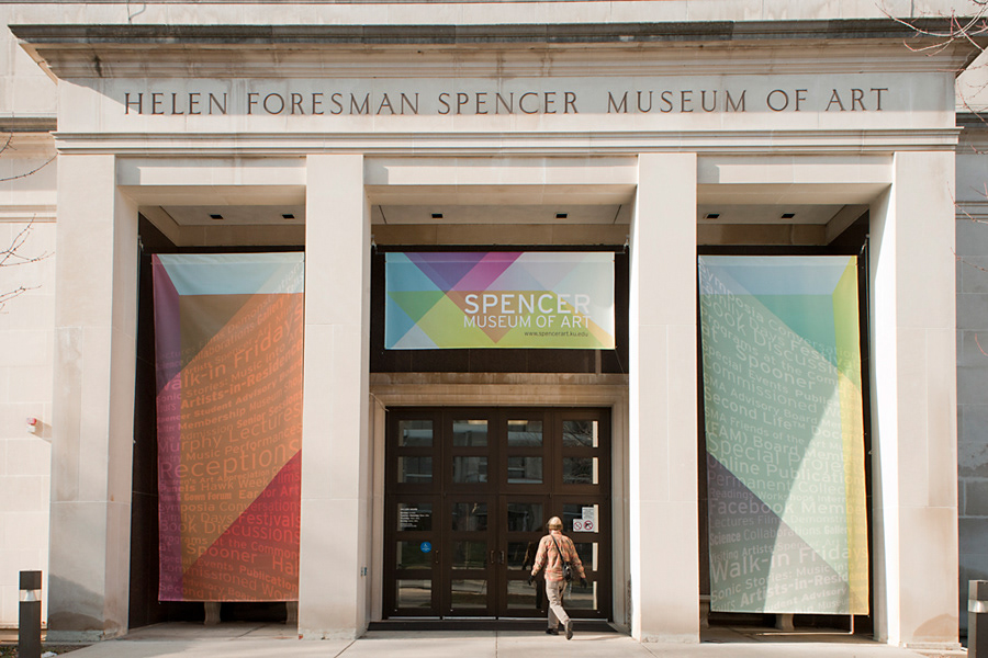 banners Spencer Museum of Art spencer Transparency environmental building