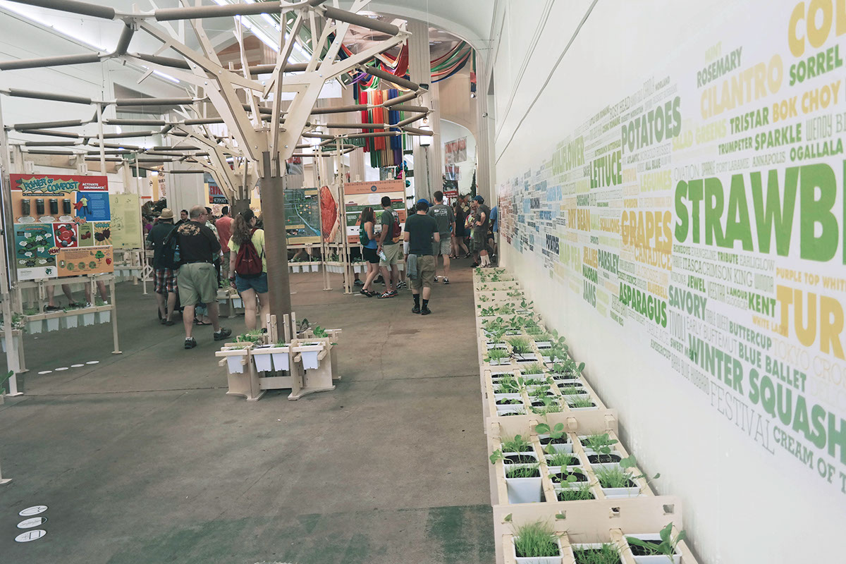 state fair environmental graphics plants Food  produce wall graphic minnesota Sustainable
