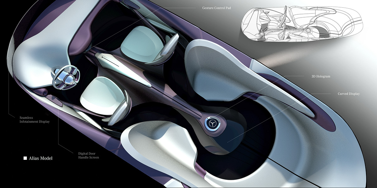 mercedes Benz automotive   Interior car concept passenger Vehicle
