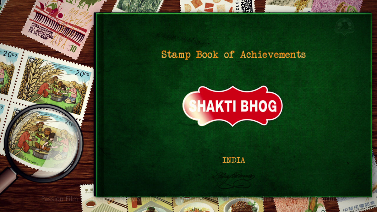 stamps Postage Food  cookie Rice wheat award winning shakti bhog brand film corporate image India Delhi MUMBAI International Philately