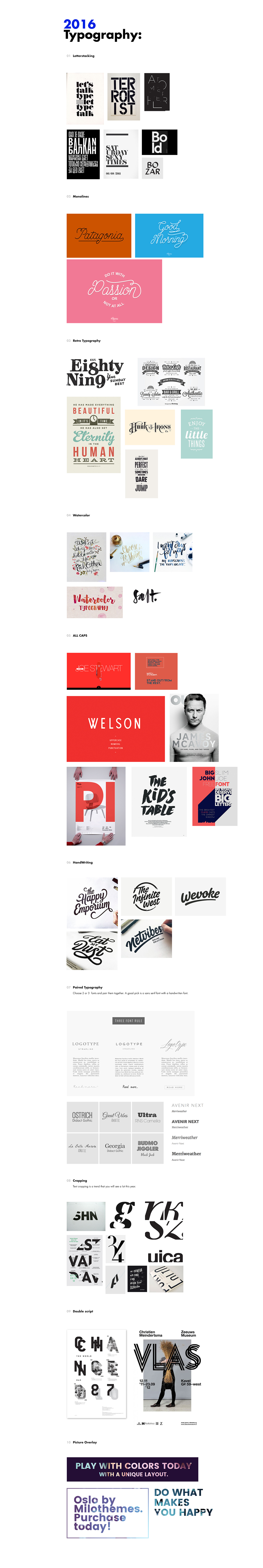 design trends 2016 guide flat material typography parallax colors pantone