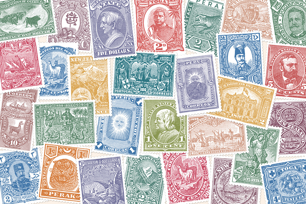 antique engraving ephemera post stamps postage stamps postal postmark Retro Victorian vintage