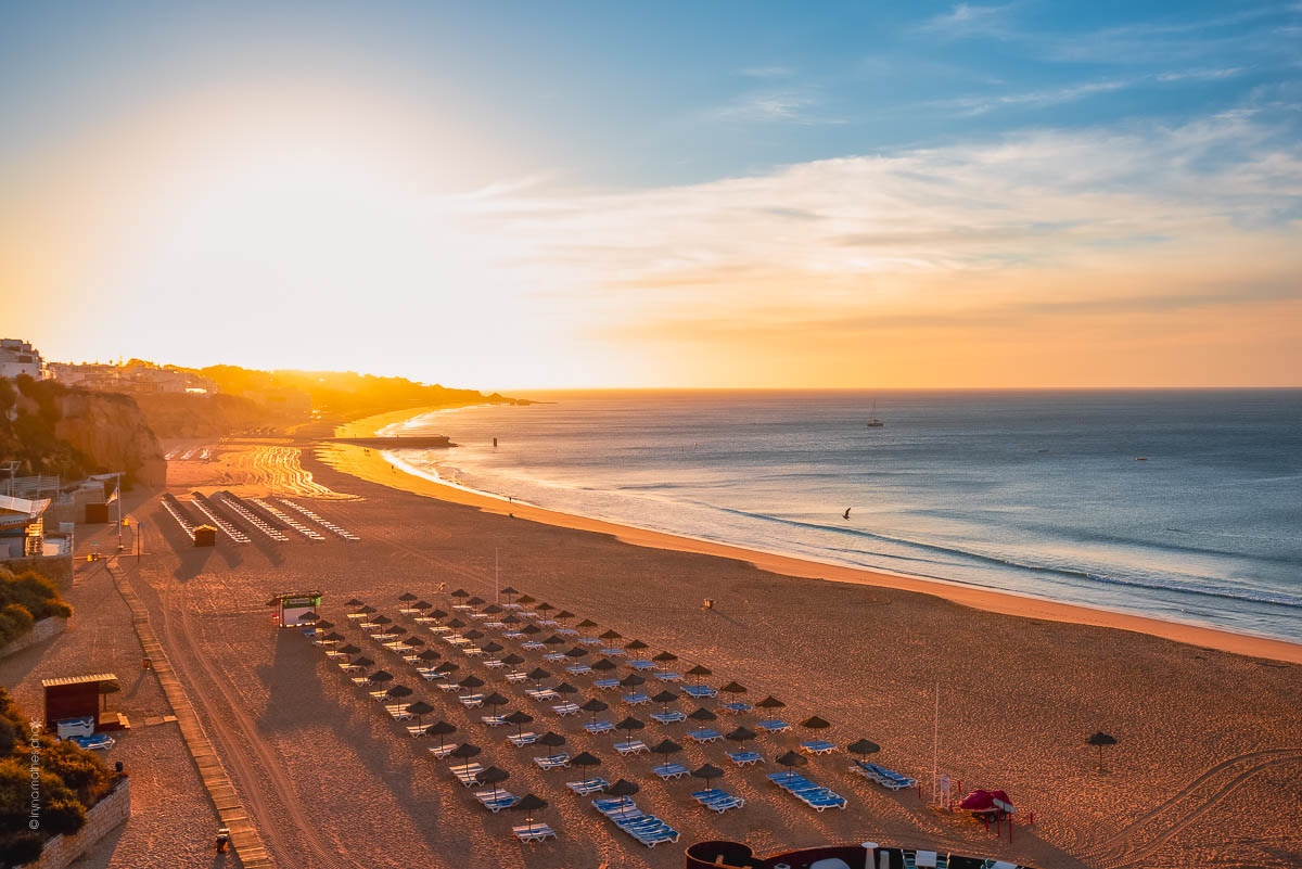 beach Ocean sunset Sunrise sunlight Landscape Portugal Travel SKY Nature
